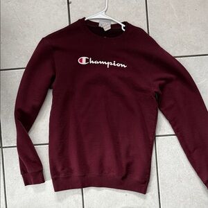 Champion Men's Burgundy Crewneck Sweater